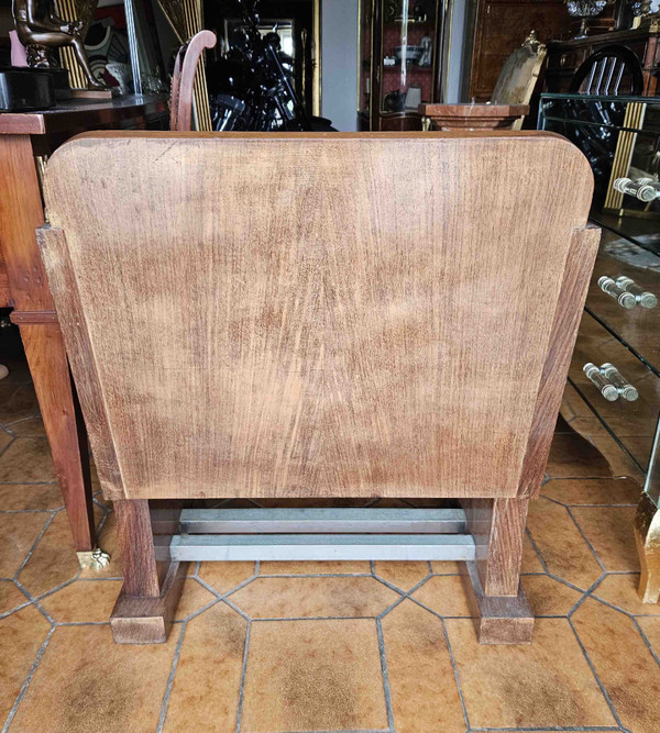 Sedia da ufficio in palissandro e pelle in stile Art Déco Modernista