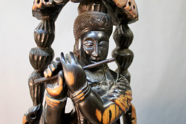 Khmer-Statue Aus massivem Eisenholz