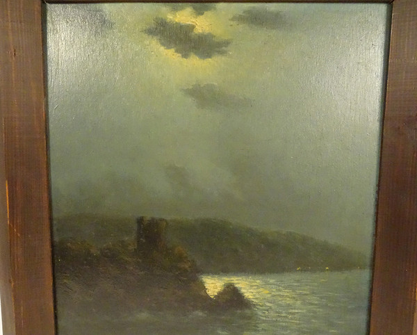 HSP Clair-obscur Vincent Ambrosini Paysage Nocturne Bord Mer Corse XXème