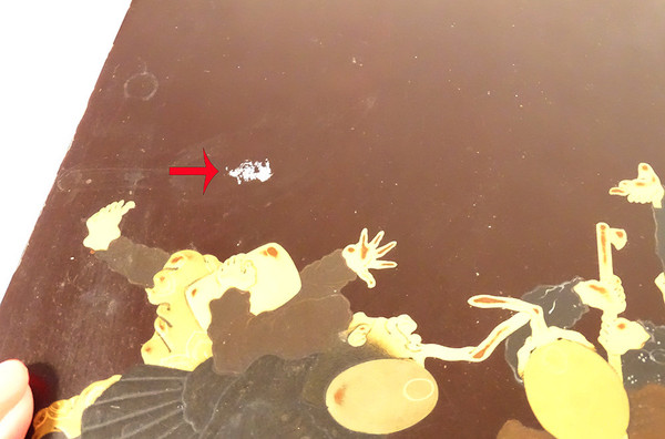 Holzkiste Lackierte Vergoldung Maki-e Figuren Tengu Japan Anfang 20.