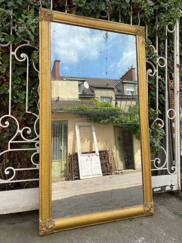 Miroir Rectangulaire Doré XIXème (1,75m X 98,5cm)