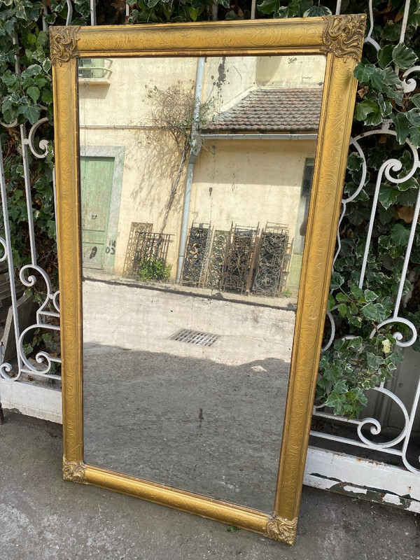 Miroir Rectangulaire Doré XIXème (1,75m X 98,5cm)