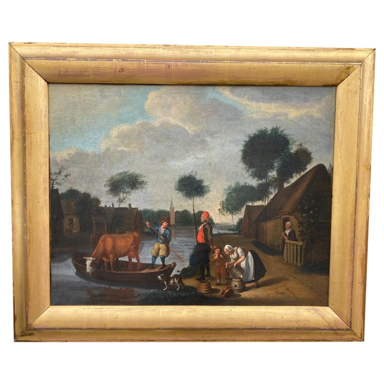 Grand Tableau Hollandais XIXème