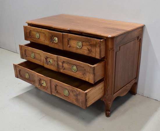 Crossbow Commode in Solid Blond Walnut, Transition Period Louis XV - Louis XVI - XVIIIth