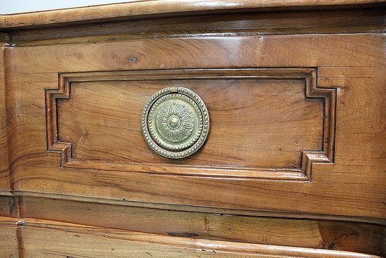 Crossbow Commode in Solid Blond Walnut, Transition Period Louis XV - Louis XVI - XVIIIth