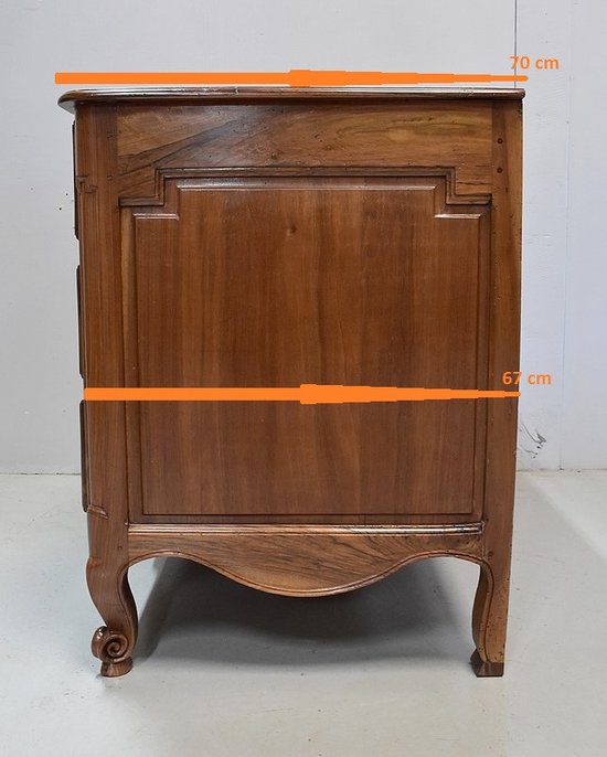 Crossbow Commode in Solid Blond Walnut, Transition Period Louis XV - Louis XVI - XVIIIth