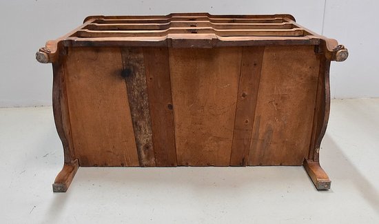 Crossbow Commode in Solid Blond Walnut, Transition Period Louis XV - Louis XVI - XVIIIth