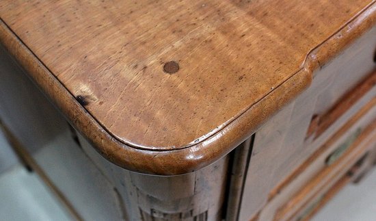 Crossbow Commode in Solid Blond Walnut, Transition Period Louis XV - Louis XVI - XVIIIth