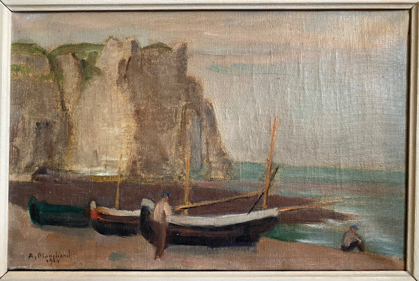 Huile Sur Toile Ancienne signée, étretat, Normandie…