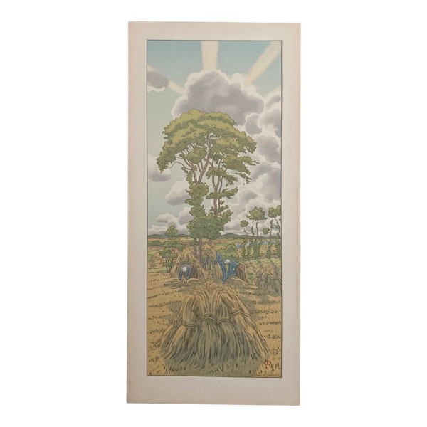 Lithographie par Henri Rivière L'Orage qui monte - La Féérie des Heures