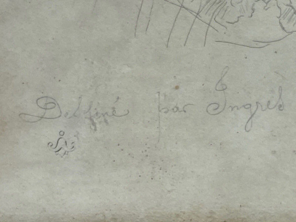Gravure Jean Coraboeuf Madame Destouches dessinée par Ingres