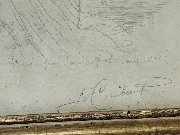 Gravure Jean Coraboeuf Madame Destouches dessinée par Ingres