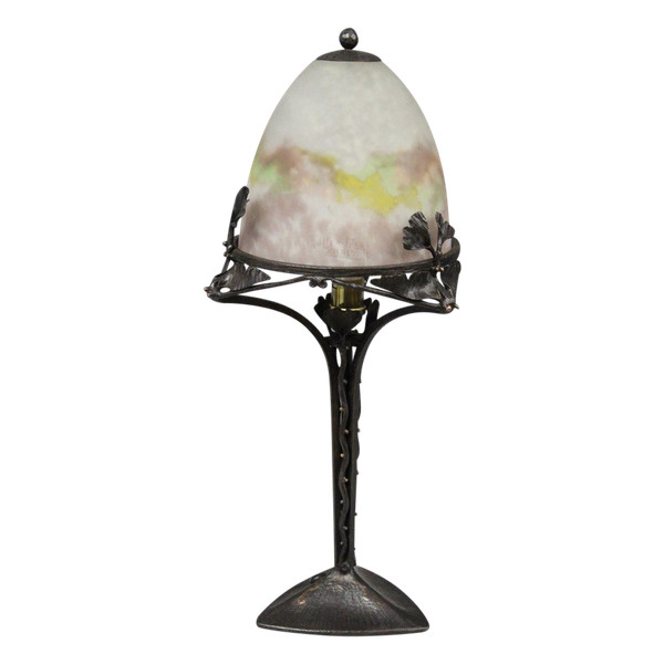 Art-Deco-Lampe aus der Zeit, signiert von Müller, ca. 1930