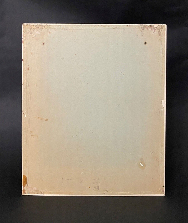 Oil on cardboard by J. Gauthier modern composition