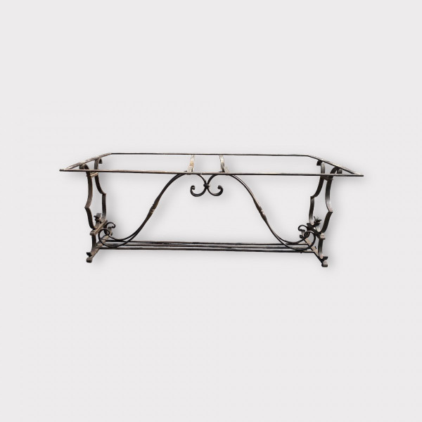 Dining Table / Console Wrought Iron Frame, Marble Top Circa 1930/40
