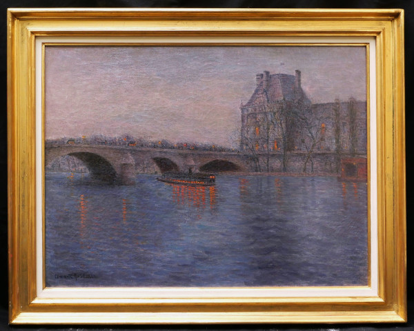 Annette GARDINER, Vue de la Seine le soir
