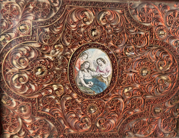 Reliquary Paperolles Painting - 18th century