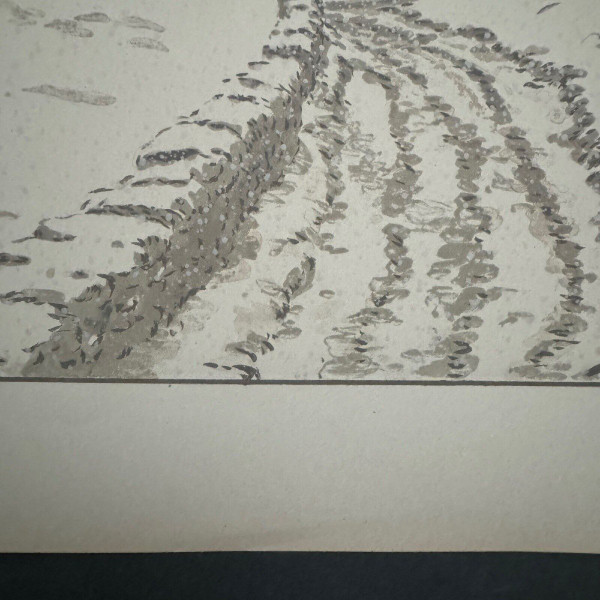 Litografia di Henri Rivière La Neige