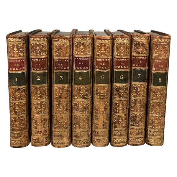 8 tomes Mémoires de Maximilien de Béthune Duc  de Sully 1778