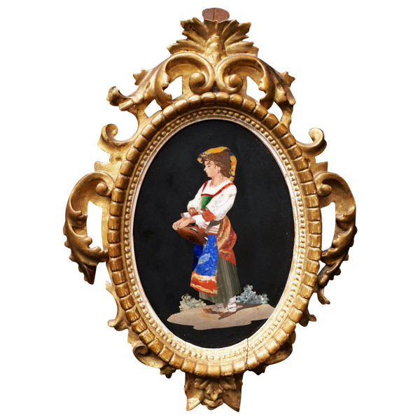 Atelier de Tito FRANCOLINI, Italienne au tambourin