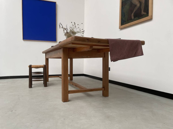 Table en pin massif avec sa rallonge, années 50