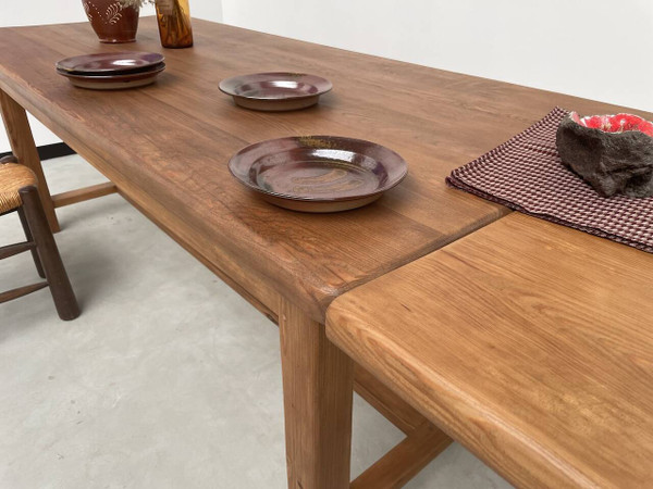 Table en pin massif avec sa rallonge, années 50