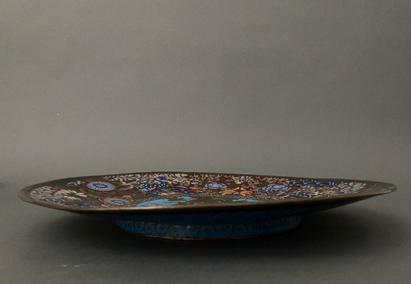 Piatto in smalto cloisonne XIX secolo Giappone Cina