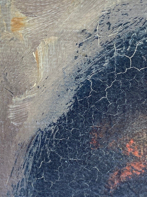 Öl auf Leinwand, charakteristisches rotes Profil der Liebe zum Putto, 17. Jahrhundert