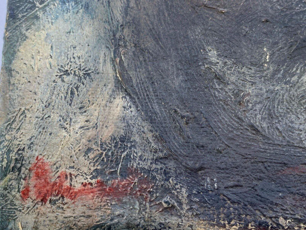 Öl auf Leinwand, charakteristisches rotes Profil der Liebe zum Putto, 17. Jahrhundert
