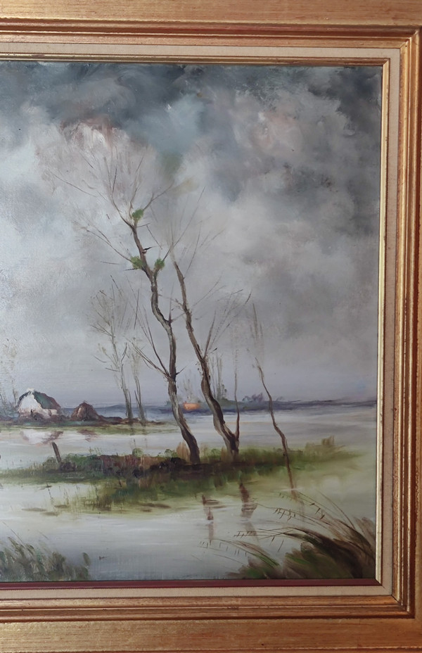 Alte Malerei André Charles Nauleau Malschule von St. Jean de Monts.Vendée