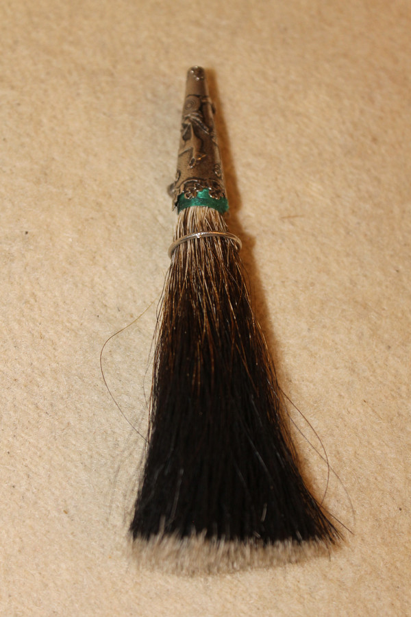 Hutnadelbrosche mit Naturhaar Herkunft Tiroler Alpen