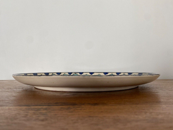 Mid-20th century Iznik dish with floral monogram decoration