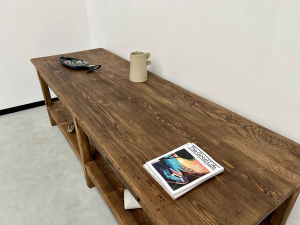 Comptoir ancien, table drapière des années 50