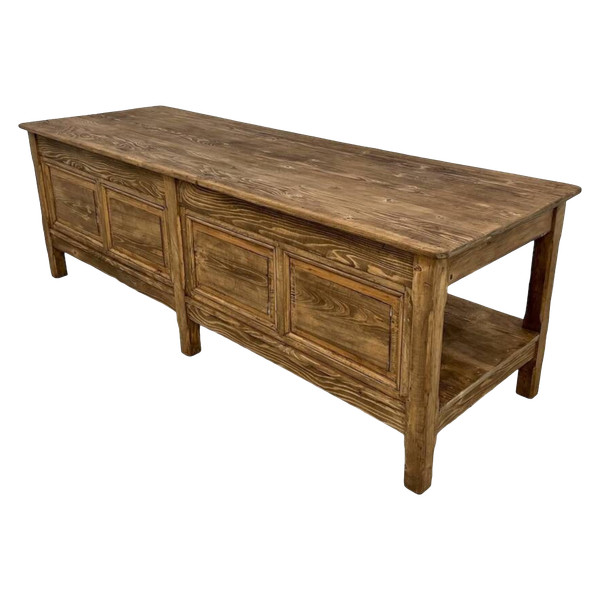Comptoir ancien, table drapière des années 50