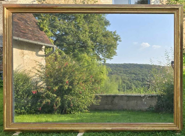 167 X 232 Cm, Very Large Louis Philippe Rectangle Mirror, Gold Leaf, Mercury Glass