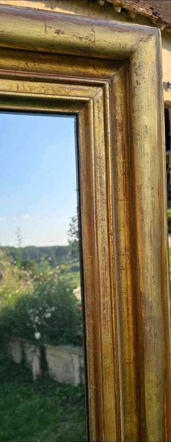 167 X 232 Cm, Very Large Louis Philippe Rectangle Mirror, Gold Leaf, Mercury Glass
