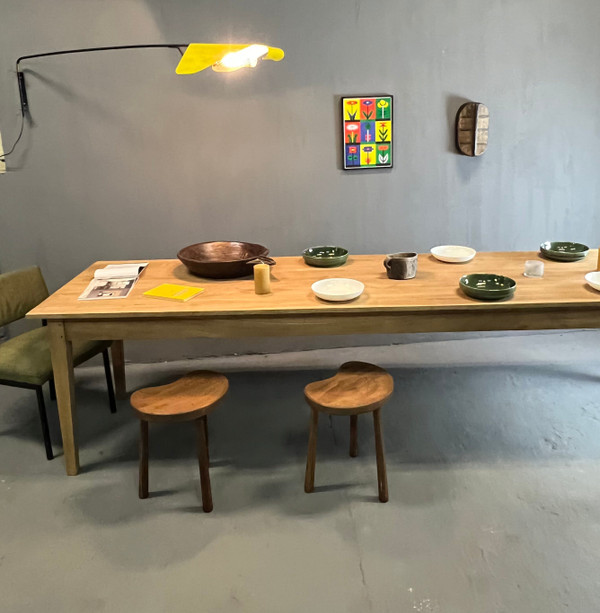 Table de ferme pieds fuseaux (300 cm x 90 cm)