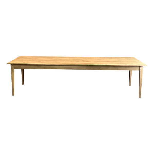 Table de ferme pieds fuseaux (300 cm x 90 cm)