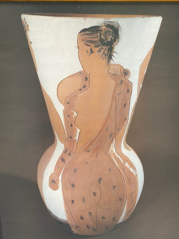 Ceramic Poster Madoura Gallery 20th century gold frame