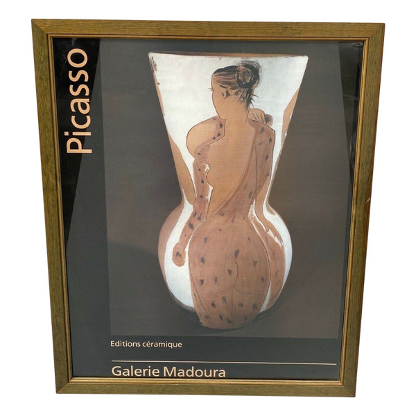 Ceramic Poster Madoura Gallery 20th century gold frame