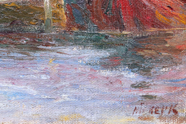 Maurits Joseph NIEKERK, Maritime Landschaft in Holland oder Belgien