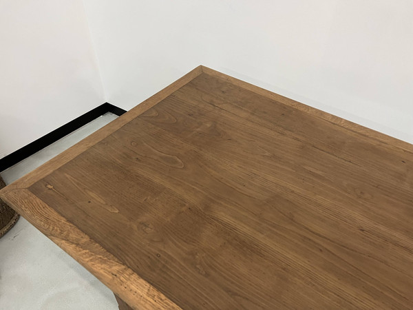 1950s farmhouse table in oak and walnut