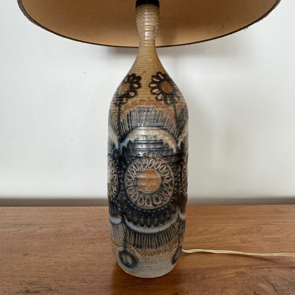 Ceramic lamp base by J.-C. Courjault 1960 Keraluc Quimper