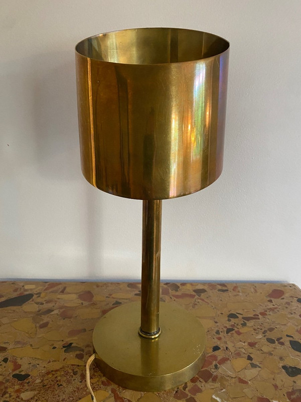 Art-Déco-Lampe aus Messing, Atelier Jean Perzel 1930