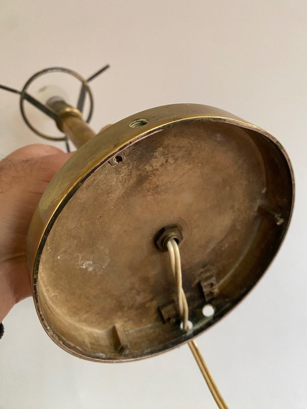 Art-Déco-Lampe aus Messing, Atelier Jean Perzel 1930