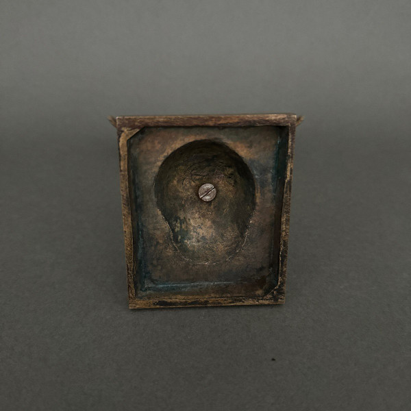 Christ in bronze 1930 by J. Dorlia chocolate patina