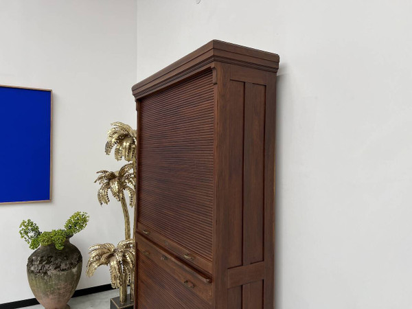 Solid oak curtain cabinet, circa 1930
