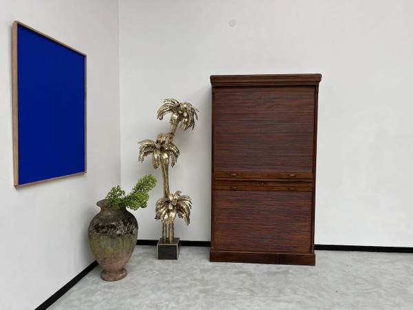 Solid oak curtain cabinet, circa 1930