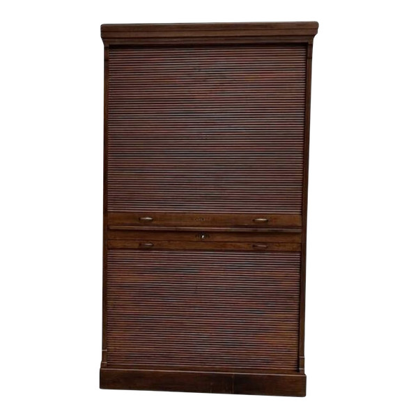 Solid oak curtain cabinet, circa 1930