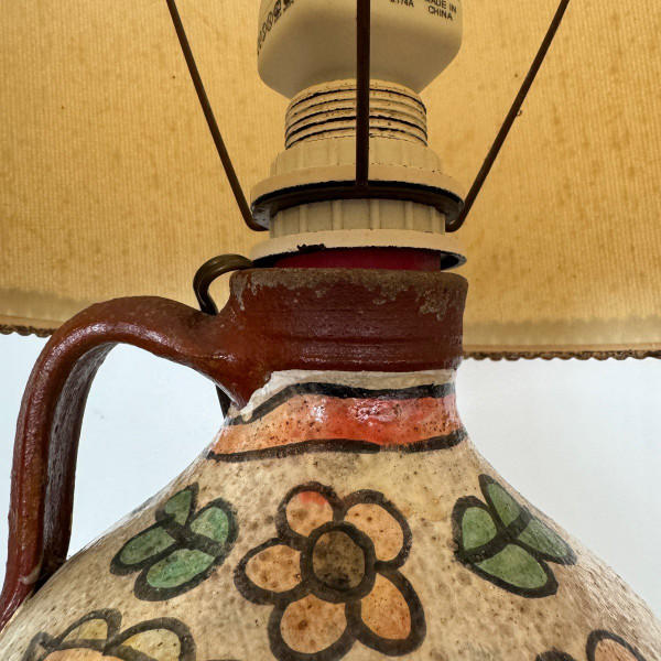 Lampe en céramique 1960 vintage Carmo Saude Portugal XXe